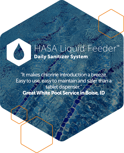 Hasa liquid feeder daily sanitizer system